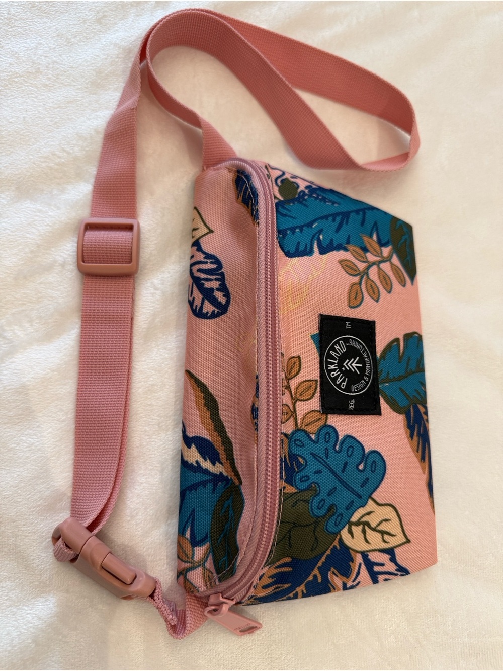 Parkland Tropical Belt Bag / Crossbody | Pink Floral Print | TEEN KIDS